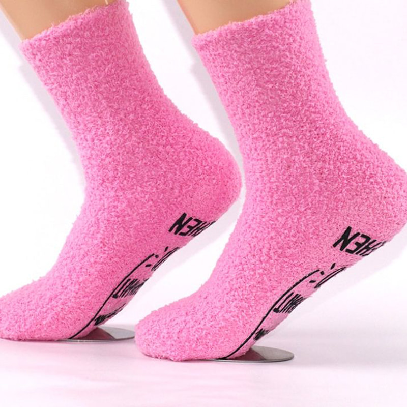 Coral Velvet Coarse Needle Adhesive Socks