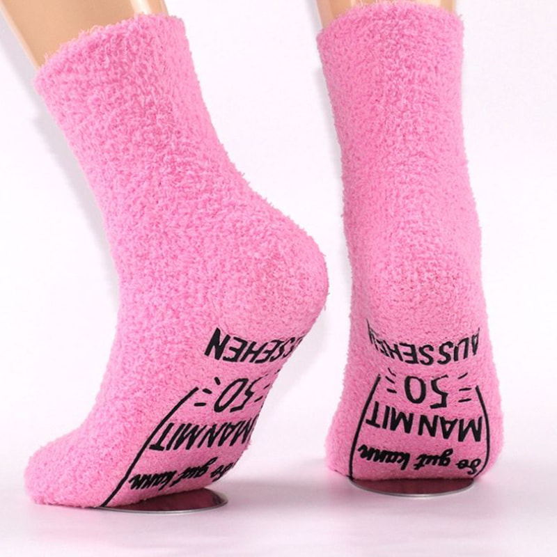 Coral Velvet Coarse Needle Adhesive Socks