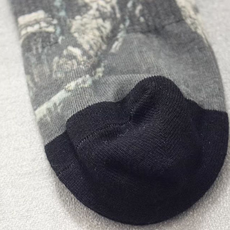 Socks, Mid Tube Socks, Men's Chinese Style Trend, 3D Printed Spring and Autumn Printed Socks