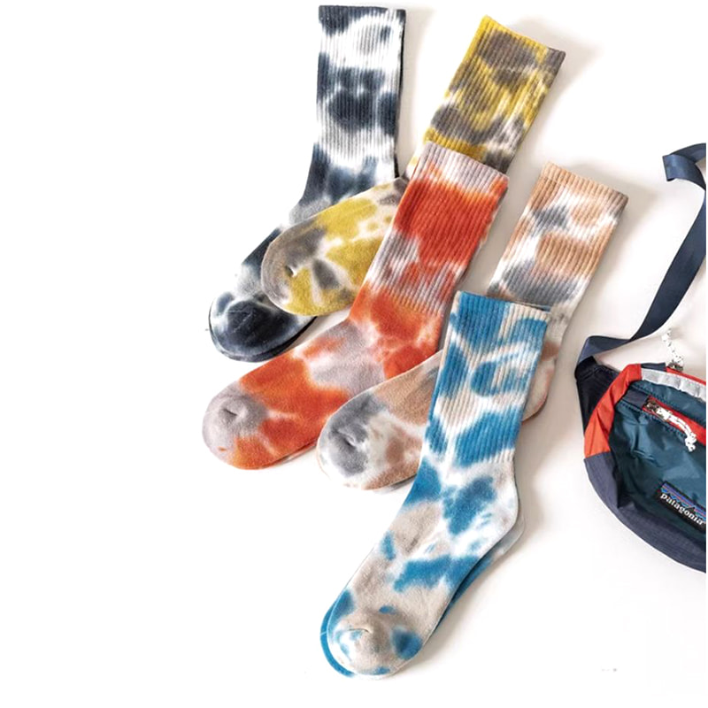 Basketball Socks, American Tie Dye Socks, Men's Midsole, Thick Towel Socks, Long Socks, Looped Cotton, Ins, Trendy Towel Bottom