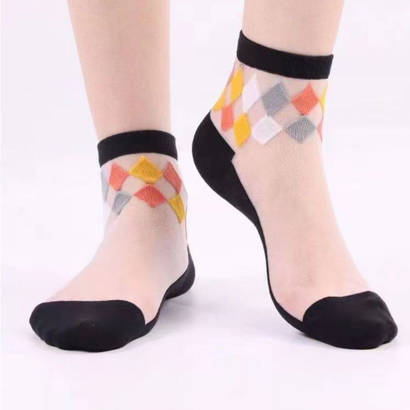 Summer Thin Glass Stockings Children's Sexy Cotton Bottom Socks