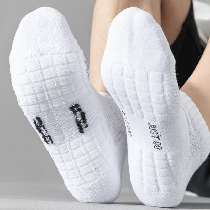 Socks Men's Spring and Autumn Towel Bottom Sports Cotton Socks Professional Running Socks