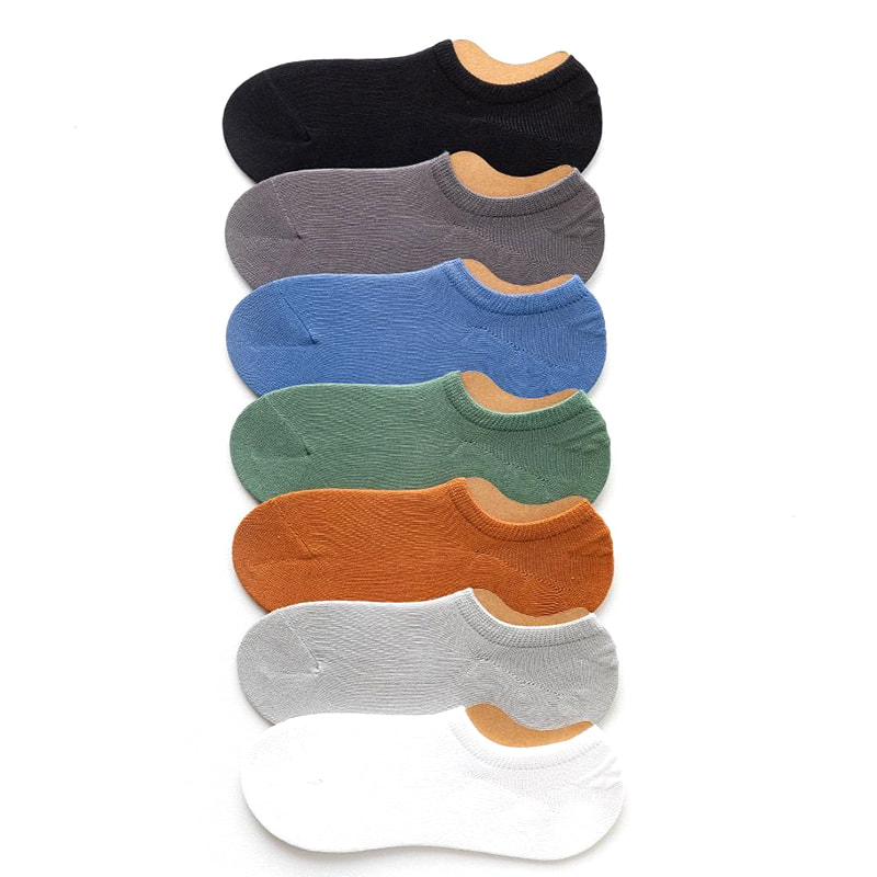 Men's Regular Plain Color Shallow Socks