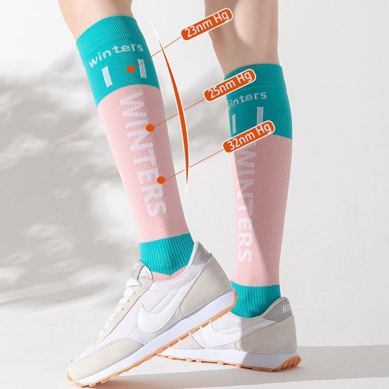 Sports Muscles Can Compress Socks for Women's Professional Fitness, Running, Skipping Rope, Pressure, Slimming Legs, Calf Socks