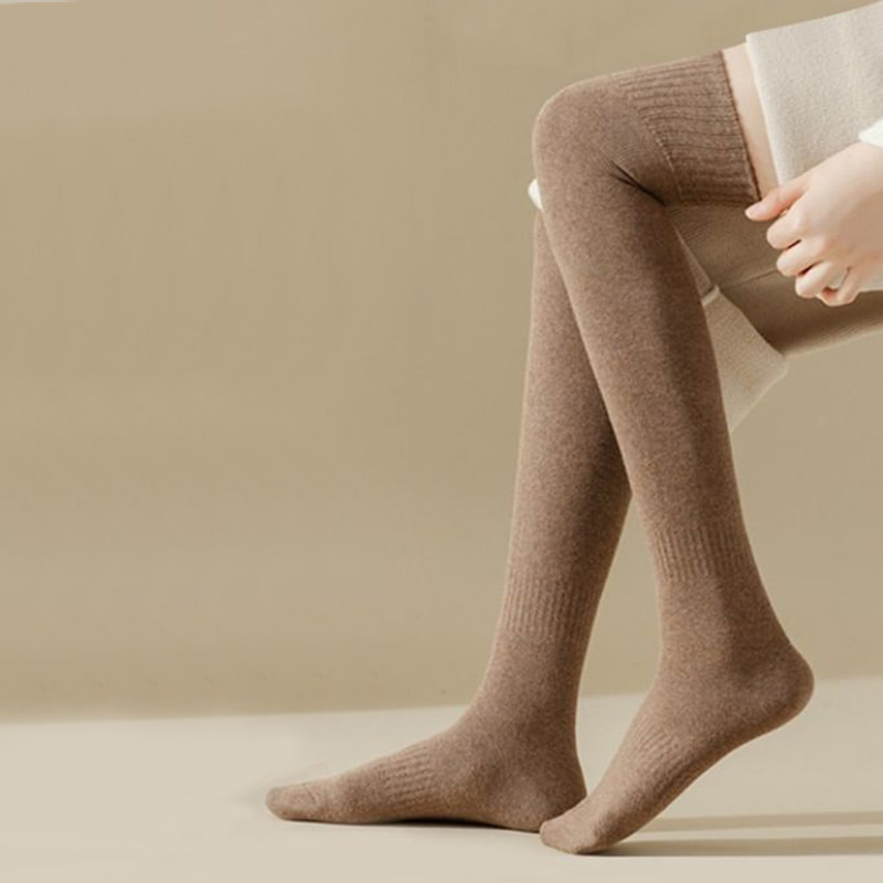 Knee Over Socks for Women, Autumn and Winter Japanese JK High Socks, Winter Long Socks, Thick Looped Warm Long Socks