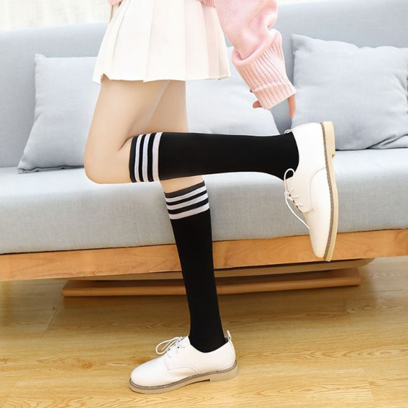 Velvet Thin Summer JK Women's Socks Long Tube Socks Calf Socks