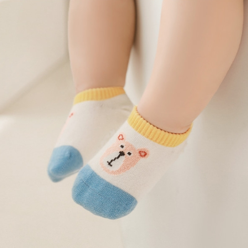 Children's Thin Invisible Boys and Girls Shallow Mouth Boat Socks Cute Cartoon Boneless Baby Socks