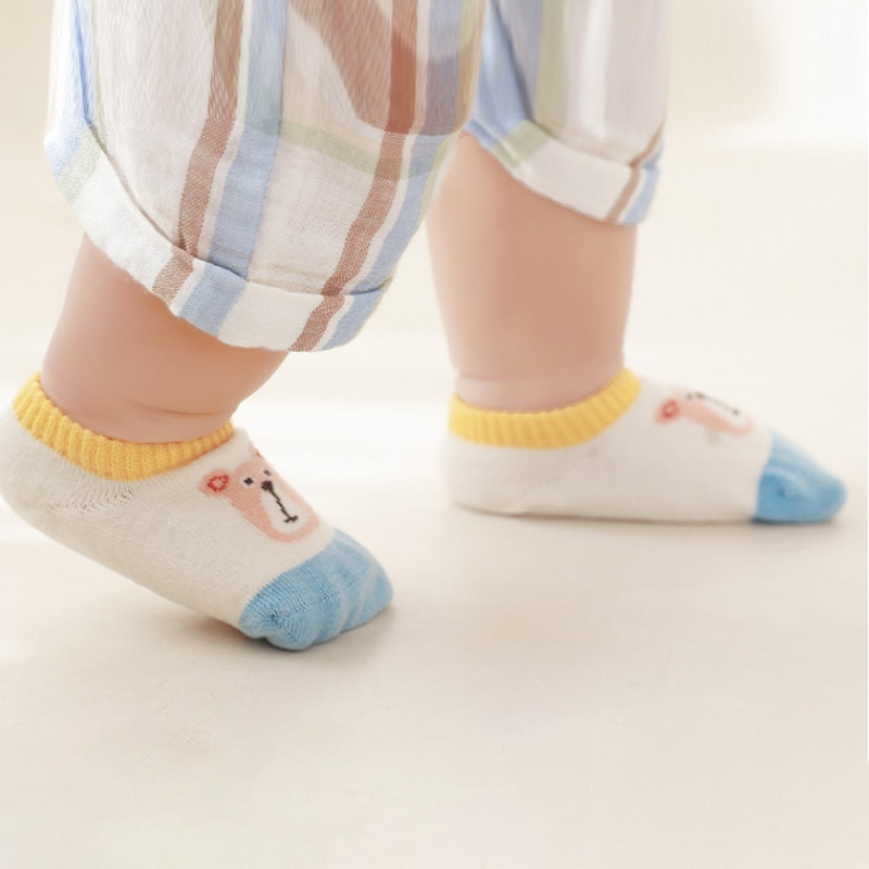 Children's Thin Invisible Boys and Girls Shallow Mouth Boat Socks Cute Cartoon Boneless Baby Socks