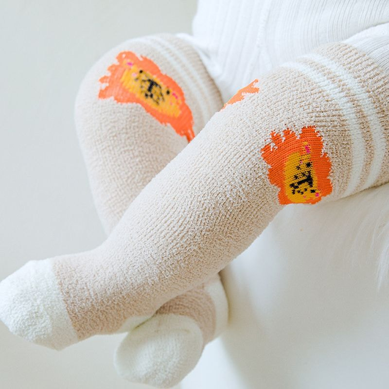 Baby Long Socks in Stock Autumn and Winter Thick Coral Velvet Men's and Women's Baby Knee Socks Newborn Long Socks